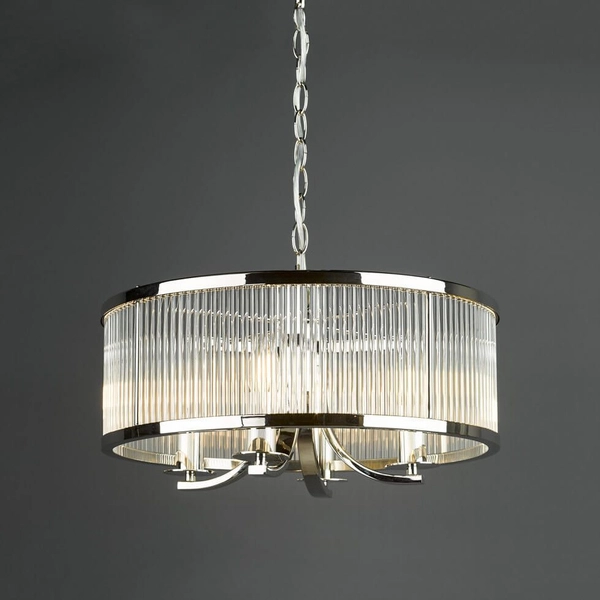 Regulowana wisząca lampa Eltham ELT0438-EH Dar Lighting crystals srebrna