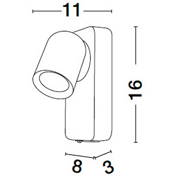 Lampa ścienna do przedpokoju TAGUA LE44379 regulowana sopel rurka biała