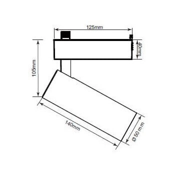 Reflektor do szynoprzewodu 1F Aries LP-8636S BK LED 9W 3000K czarny