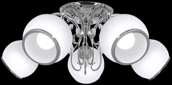 Sufitowa lampa glamour 8875/5 8C do jadalni szklana chrom
