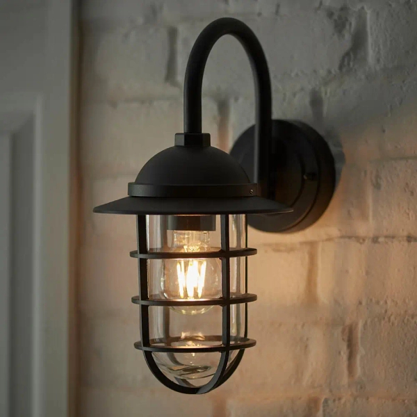 Elewacyjna lampa do ogrodu Port 96907 IP44 czarny przezroczysty