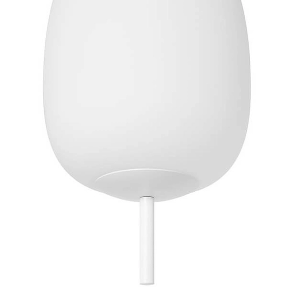 Lampa wisząca do sypialni Epli Mini EM0111P0 szklana metalowa biała