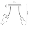 Loftowa LAMPA sufitowa ALLUMER FLEX 5414274 Britop metalowa OPRAWA elastyczne peszle czarne drewno