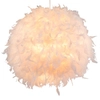 LAMPA wisząca KATUNGA 15057 Globo dekoracyjna OPRAWA zwis kula ball pióra białe