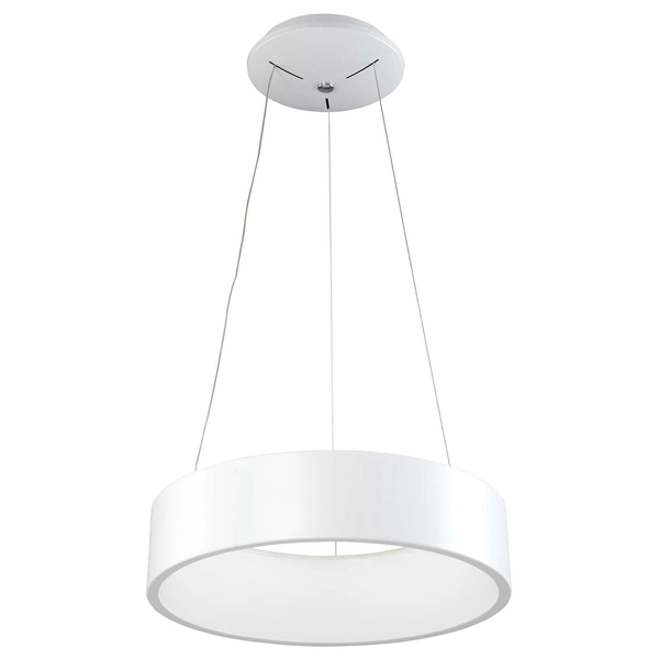LAMPA wisząca CHIARA 3945-832RP-WH-3 Italux metalowa OPRAWA okrągła LED 32W 3000K zwis pierścień ring biały