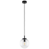 Wisząca lampa do kuchni Esme 3267 bańka czarna przezroczysta