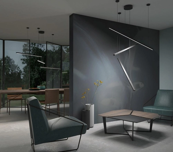 LAMPA wisząca TRIO P0311D Maxlight metalowa OPRAWA listwy LED 36W 3000K designerskie czarne