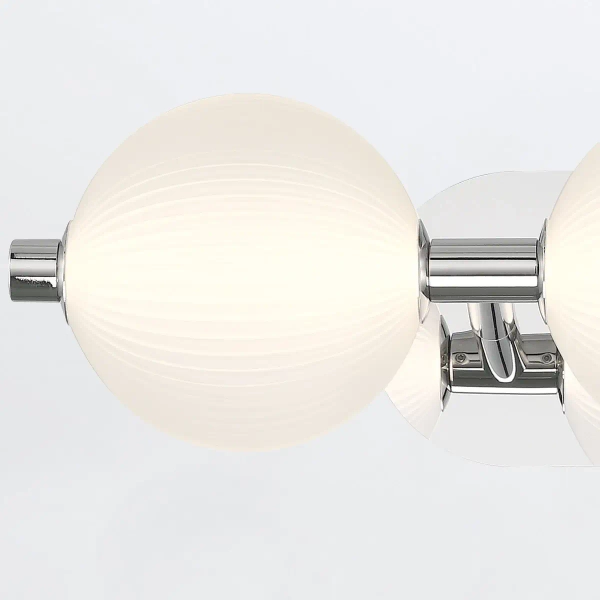 Ścienna lampa Palmas QN-PALMAS-3W-PN LED 27W 3000K IP44 balls nikiel biała