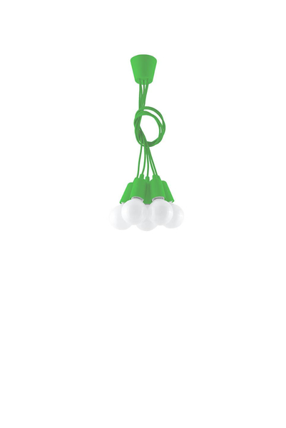 LAMPA wisząca SL.0583 pająk OPRAWKA zwis industrialny przewody kable zielony