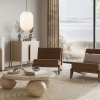Minimalistyczna lampa wisząca ALIAS GOLD ML0318 do salonu szklana złota