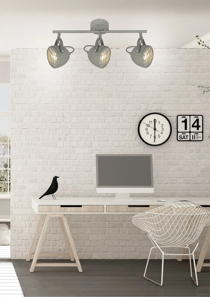 Regulowana LAMPA sufitowa PENT 93-68064 Candellux metalowa OPRAWA kinkiet reflektorki industrialne szare