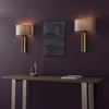 Ścienna lampa hampton L&-195452 Light& z abażurem ecru mosiądz OUTLET