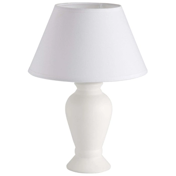 Ceramiczna lampa stołowa Donna 92724/05 Brilliant z abażurem biała