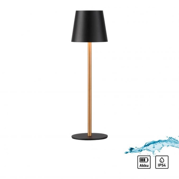 Stołowa lampka Euria 19250-68 LED 2,5W 3000K IP54 czarna złota