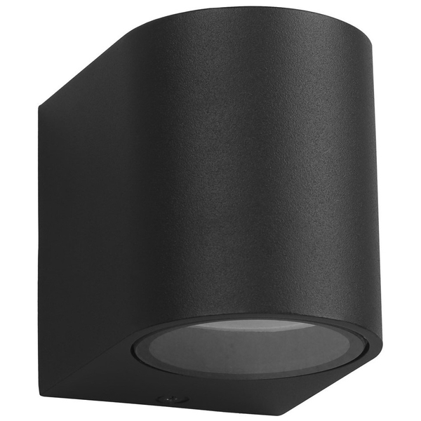 Elewacyjna LAMPA ścienna OVALIS EKO8302 Milagro półokrągła OPRAWA kinkiet metalowy outdoor IP44 czarny