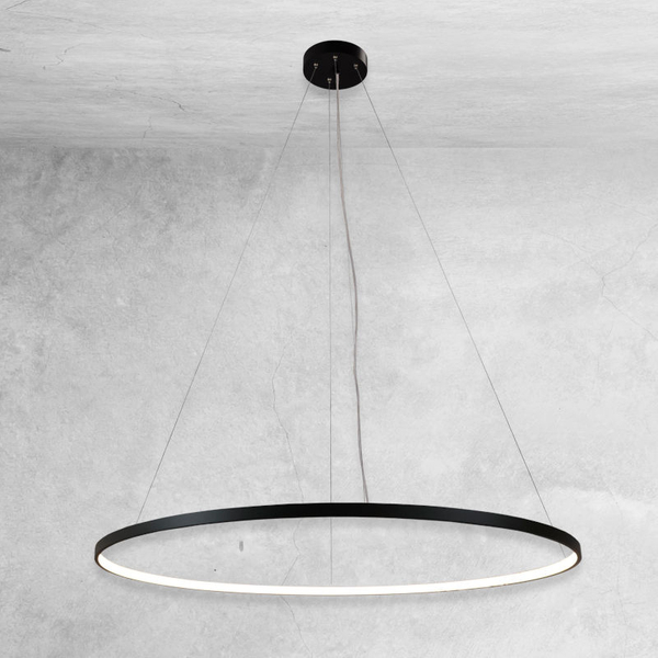 Czarna lampa wisząca Agari LED 51W 4000K pierścień do kuchni