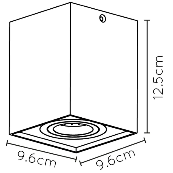 Regulowana LAMPA sufitowa TUBE 22953/01/02 Lucide metalowa OPRAWA kostka downlight mosiądz