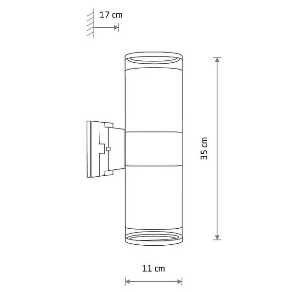 Elewacyjna lampa Rock 10688 Nowodvorski IP44 tuba metalowy grafitowy