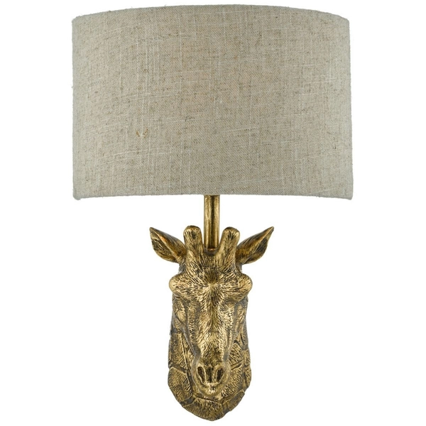 Kinkiet z abażurem Sophie Giraffe SOP0735 Dar Lighting żyrafa złoty