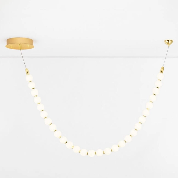 Lampa zwisająca MOCA LE44208 LED 48W 3000K pearl bubbles biała złota
