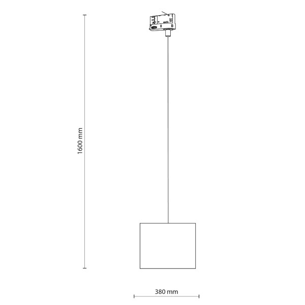 Trójfazowa szynowa lampa Tracer 10698 wisząca do przedpokoju szary
