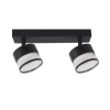 Podwójna lampa sufitowa Kendal LP-6331/2WS TR/BK regulowana czarna