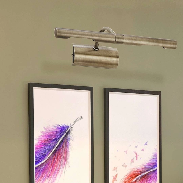 Kinkiet LAMPA ścienna PICTURE LIGHT 3643 Rabalux metalowa OPRAWA klasyczna galeryjka nad obraz chrom