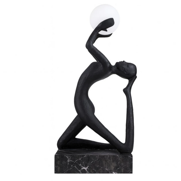 Lampa podłogowa ARTEMIS czarna biała AZ6783 1xE27 kulista do salonu