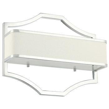 Klasyczna LAMPA ścienna Gerdo Parette Cromo Orlicki Design abażurowa OPRAWA kinkiet prostokątny chrom kremowy