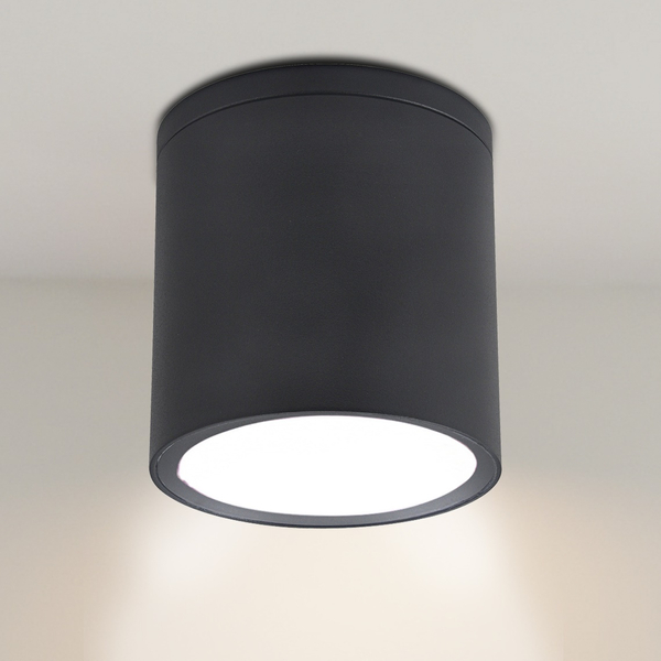 Zewnętrzna lampa sufitowa Ohio outdoor IP54 czarna tuba nowoczesna