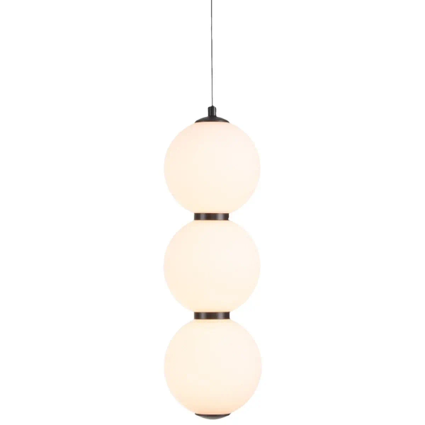 Lampa wisząca PERLA ST-CP231222-3L black LED 12W 3000K kulista czarna biała