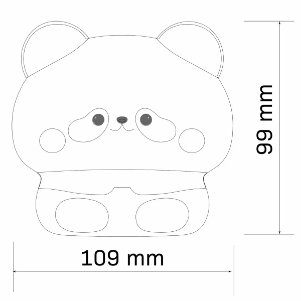 Lampka dekoracyjna z akumulatorem Panda 327529 LED 2W 3000K biała czarna