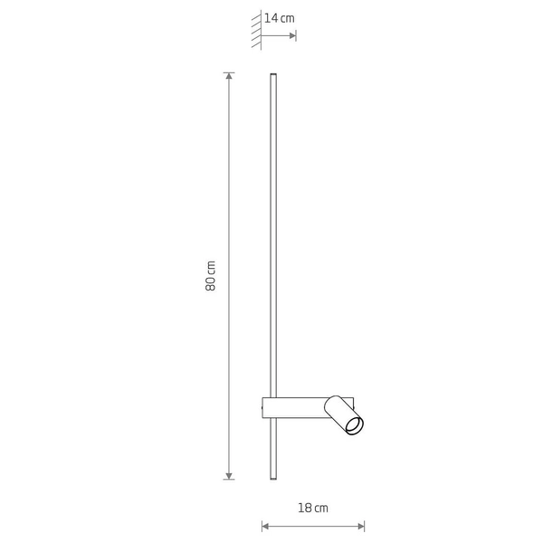 Metalowa lampa sufitowa Easy 11425 regulowana tubka czarna