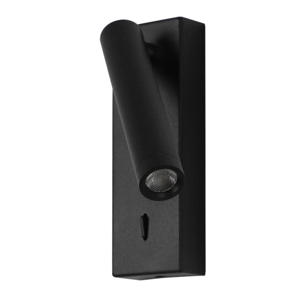 Regulowany kinkiet ścienny Cali WL-21017-BL LED 2,5W 3000K tuba czarna