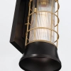 Elewacyjna lampa Rivamar QN-RIVAMAR-M-BLK-GD IP44 lampion złoty czarny