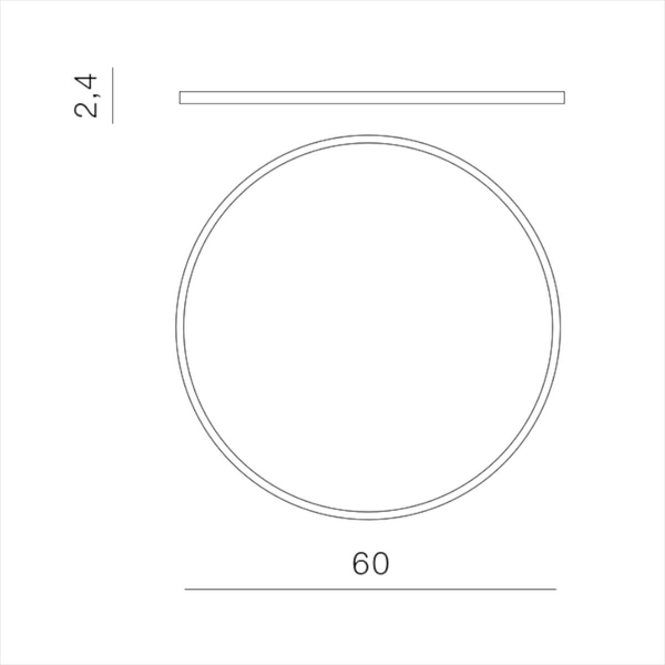 Metalowa lampa sufitowa Panka AZ5369 LED 45W okrągła biała