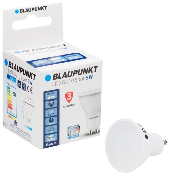 Żarówka Blaupunkt GU10-5W-WW-10 LED 5W 10 szt barwa ciepła biała