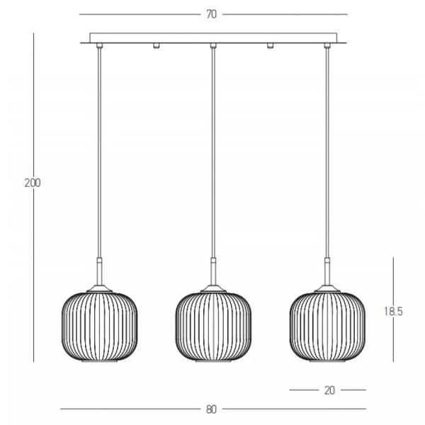 Wisząca lampa do kuchni 22074 szklany przdymiony szampański mosiądz