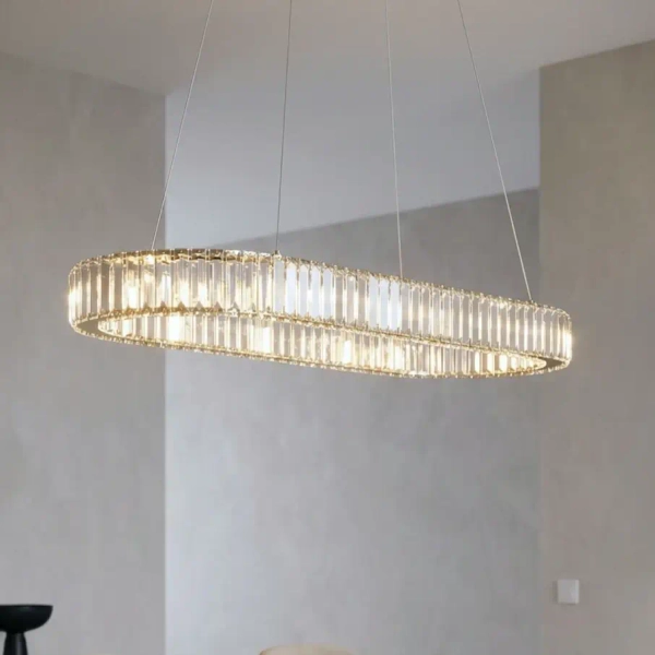 Lampa wisząca glamour 2-punktowy nad stół SPARK LED 71W 3000-6000K AZ6711 złoty aluminium