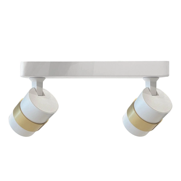 Reflektorowa lampa natynkowa nad stół Antillo LP-770/2W WH regulacja złoty biały