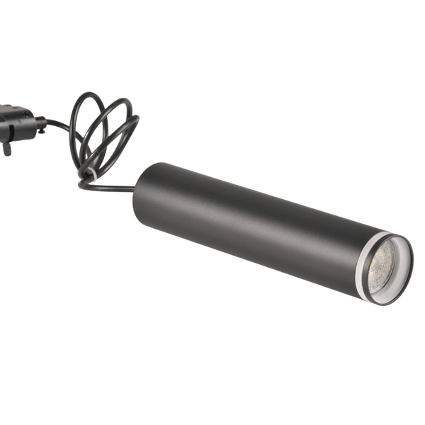 Wisząca lampa do systemu 1-fazowego Paris 321558 tuba metalowa czarna