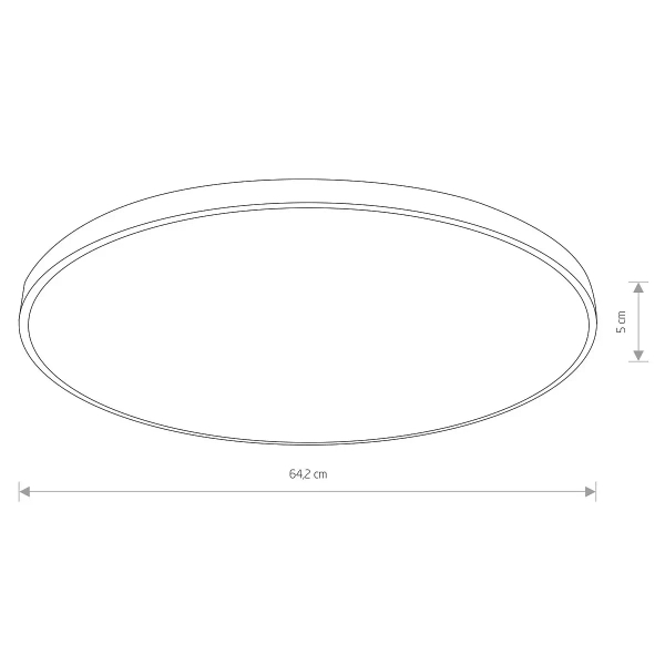 Okrągła lampa ledowa sufitowa AGNES ROUND 10981 LED 64W 3000K IP44 biała