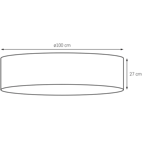Plafon LAMPA sufitowa SPACE XL 30658908 Kaspa abażurowa OPRAWA okrągła szara