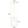 Prostokątna LAMPA wisząca Geo K-3830 Kaja metalowa OPRAWA ramka ZWIS frame czarna