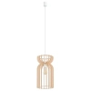 Wisząca lampa ekologiczna Kymi A 10570 klatka drewniana