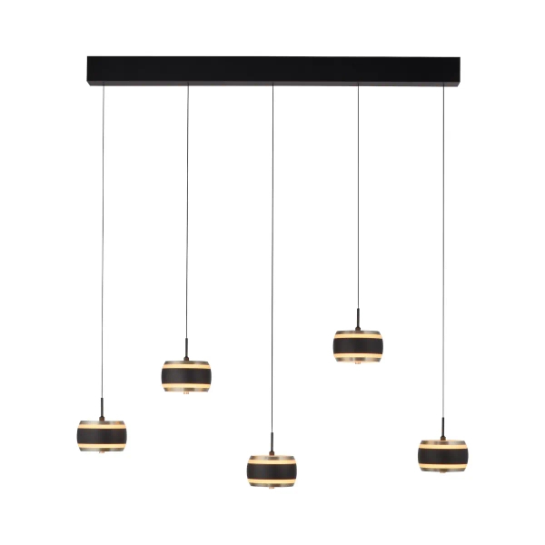 Opuszczana lampa wisząca góra-dół PURE FALLING RINGS czarna 2504-18 5x LED 8W 2200-5000K