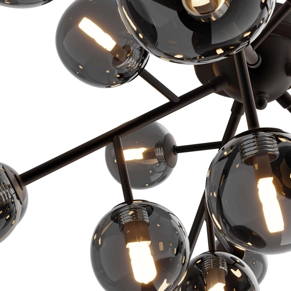 Nasufitowa lampa Dallas MOD545CL-20B balls przydymione