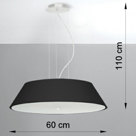 LAMPA wisząca SL.0766 abażurowa OPRAWA zwis okrągły czarny