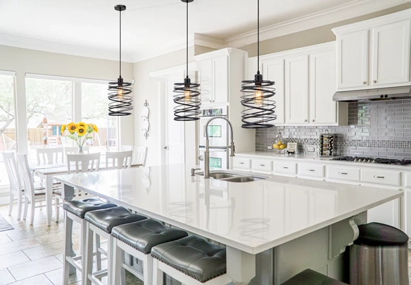 Wisząca lampa pokojowa 6801/1 ZWIS - 01 sprężyna czarna