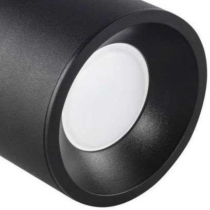 Metalowa lampa wpust PALLAS 314093 sufitowa tuba czarna biurowa